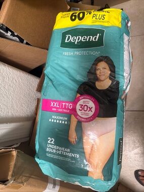 Depend Fresh Protection Women’s Maximum Absorbency Underwear - Teal, XXL